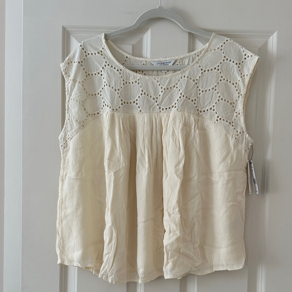 Liver Pool  Cream Lace Women's Blouse